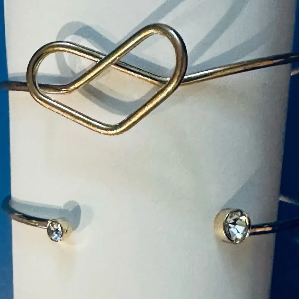 Gold Stack of 2 Bracelets